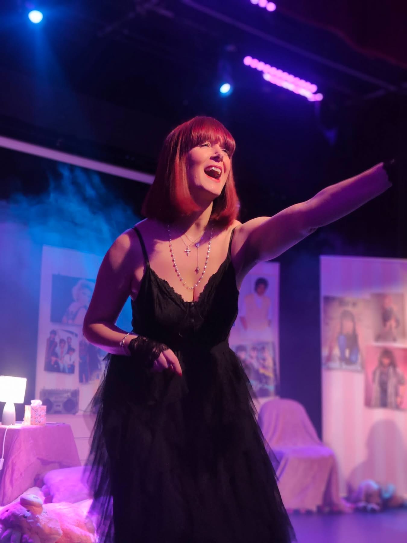 Becky Gosling performing live on stage